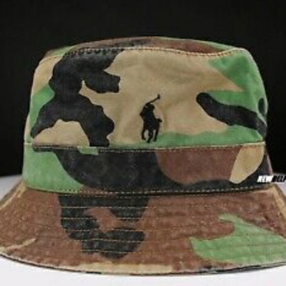 NWT Polo Ralph Lauren Camo Chino Bucket Hat - Multi - Picture 6 of 14